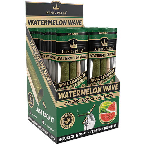 KING PALM Slim 2-Pack Watermelon Wave 20ct