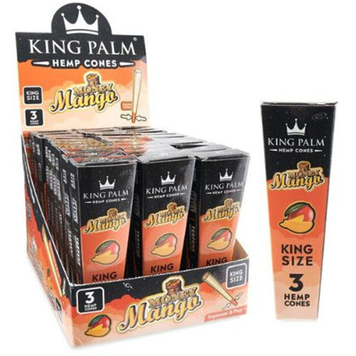 KING PALM Hemp Cones King Size Money Mango 3/30ct