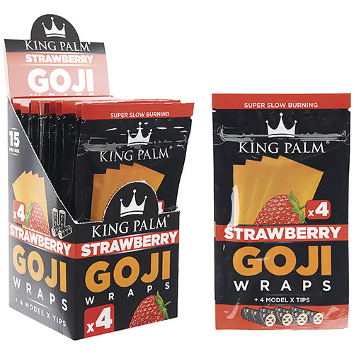 KING PALM Goji Berry Wraps Strawberry 4-Pack 15ct