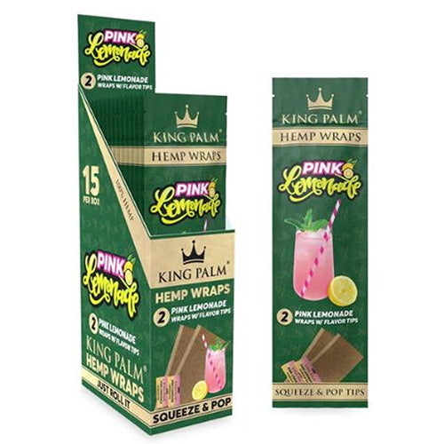 KING PALM Hemp Wraps Pink Lemonade 2-Pack 15ct