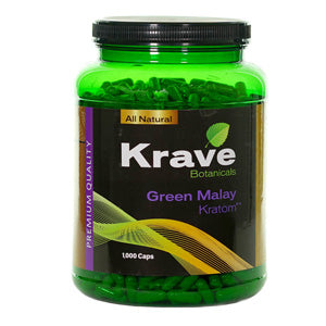 KRAVE Kratom Green Malay Caplets 1,000/1ct