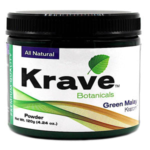 KRAVE Kratom Green Malay Powder 120g 1ct