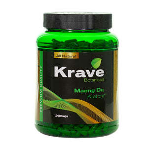 KRAVE Kratom Maeng Da Caplets 1,000/1ct