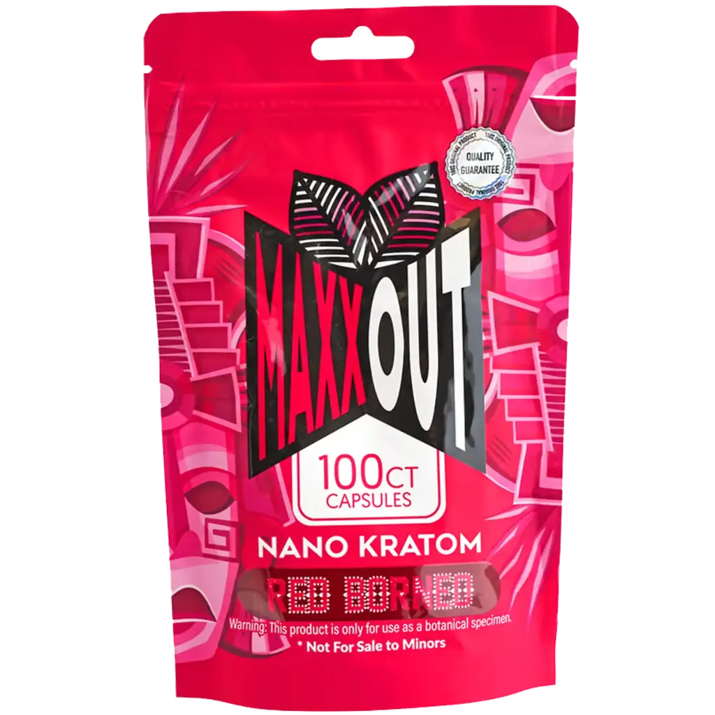 MAXXOUT Kratom Red Borneo Capsules 100ct