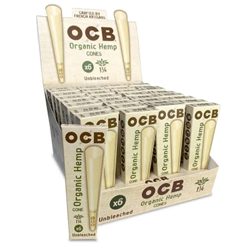 OCB Cones Organic Hemp 11/4 Size 6/32ct