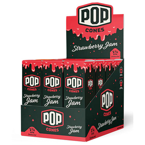 POP CONES Unbleached Cones Strawberry Jam 11/4 Size 6/24ct