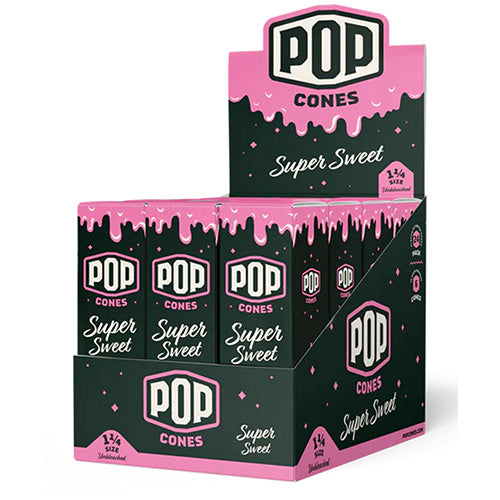 POP CONES Unbleached Cones Super Sweet 11/4 Size 6/24ct