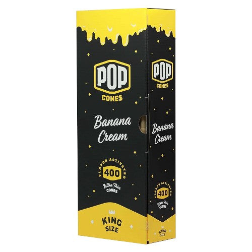 POP CONES Bulk Unbleached Cones Banana Cream King Size 400ct