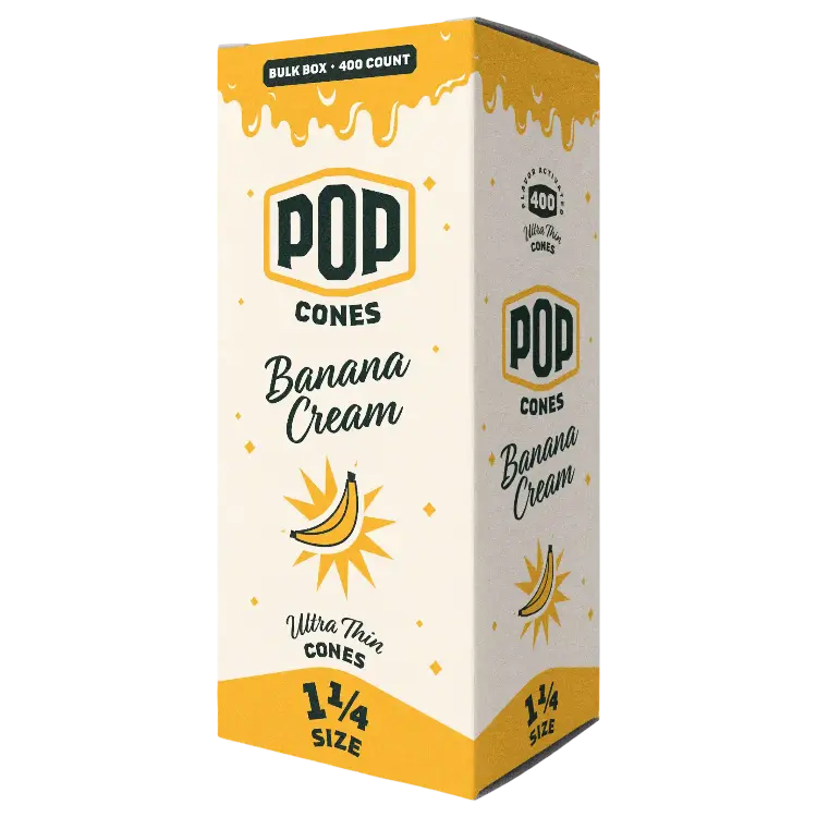 POP CONES Bulk Ultra Thin Cones Banana Cream 11/4 Size 400ct
