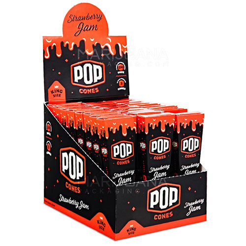 POP CONES Ultra Thin Cones Strawberry Jam King Size 3/24ct