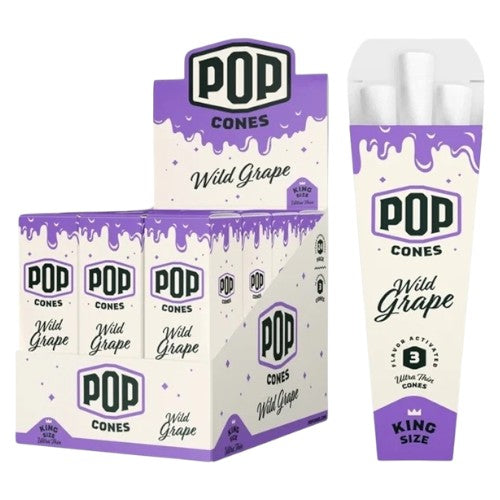 POP CONES Ultra Thin Cones Wild Grape King Size 3/24ct