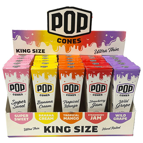 POP CONES Ultra Thin Cones Variety Pack King Size 3/25ct