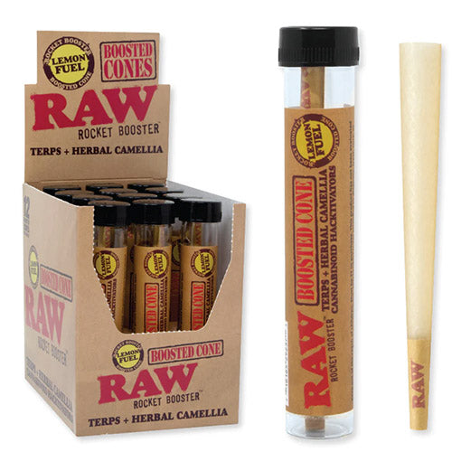 RAW Rocket Booster Cones Lemon Fuel 12ct