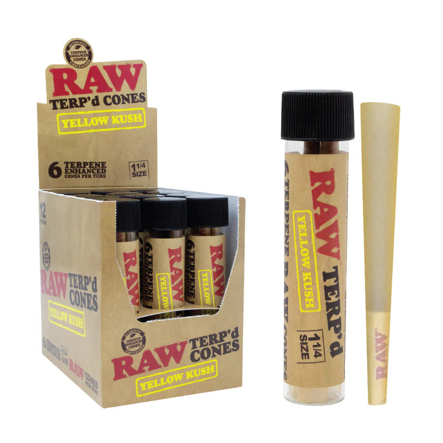 RAW Terp Dipped Cones Yellow Kush 6/12ct