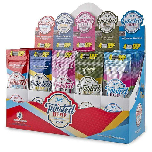 TWISTED HEMP Wraps 4 for $0.99 8-Flavor Combo 120ct