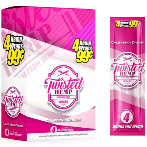 TWISTED HEMP Wraps 4-Pack California Dream 15ct