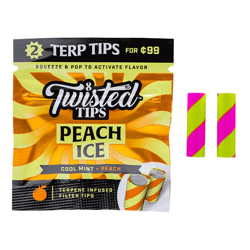 TWISTED TIPS Terpene Infused Tips Peach Ice 2 for $0.99 24ct