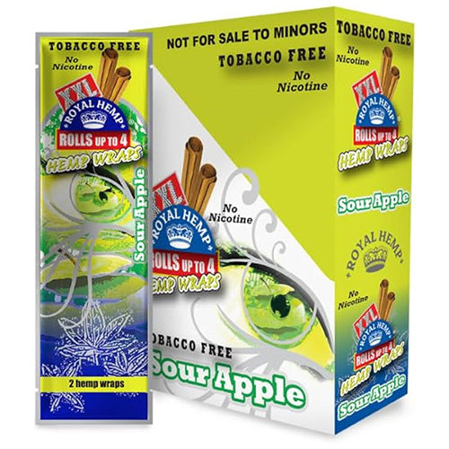 XXL Hemp Wraps Sour Apple 25ct