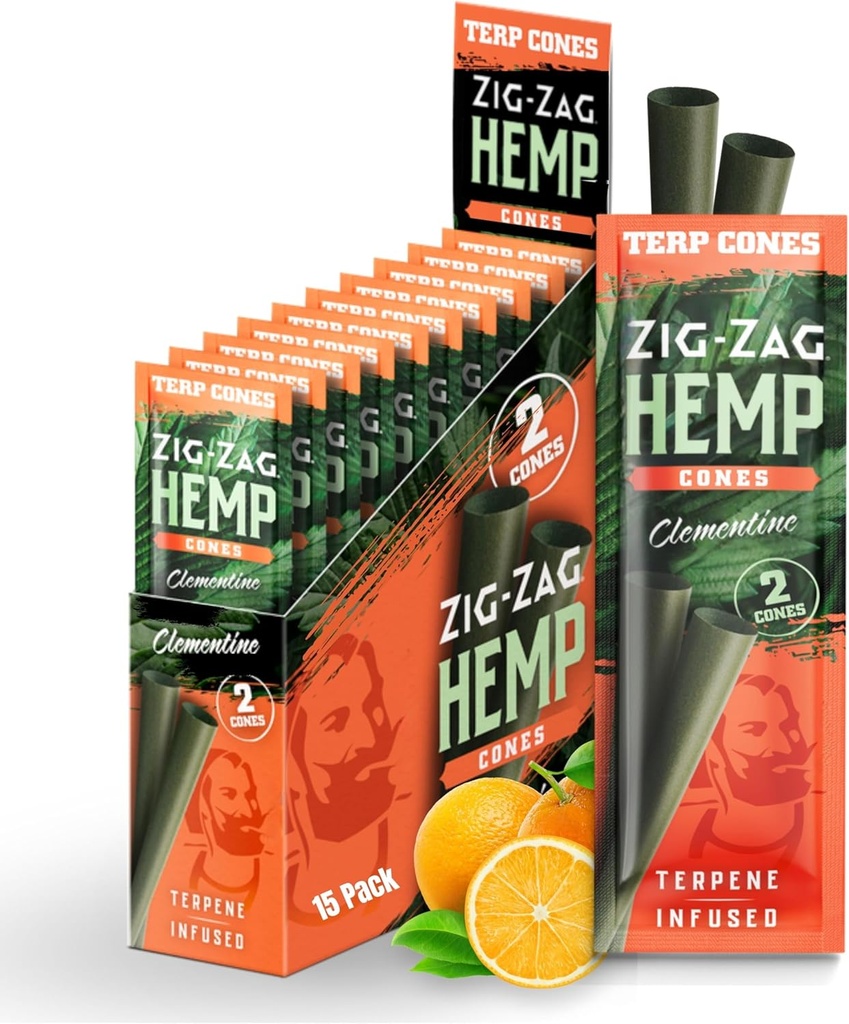 ZIG ZAG Terpene Infused Cones Clementine 2/15ct