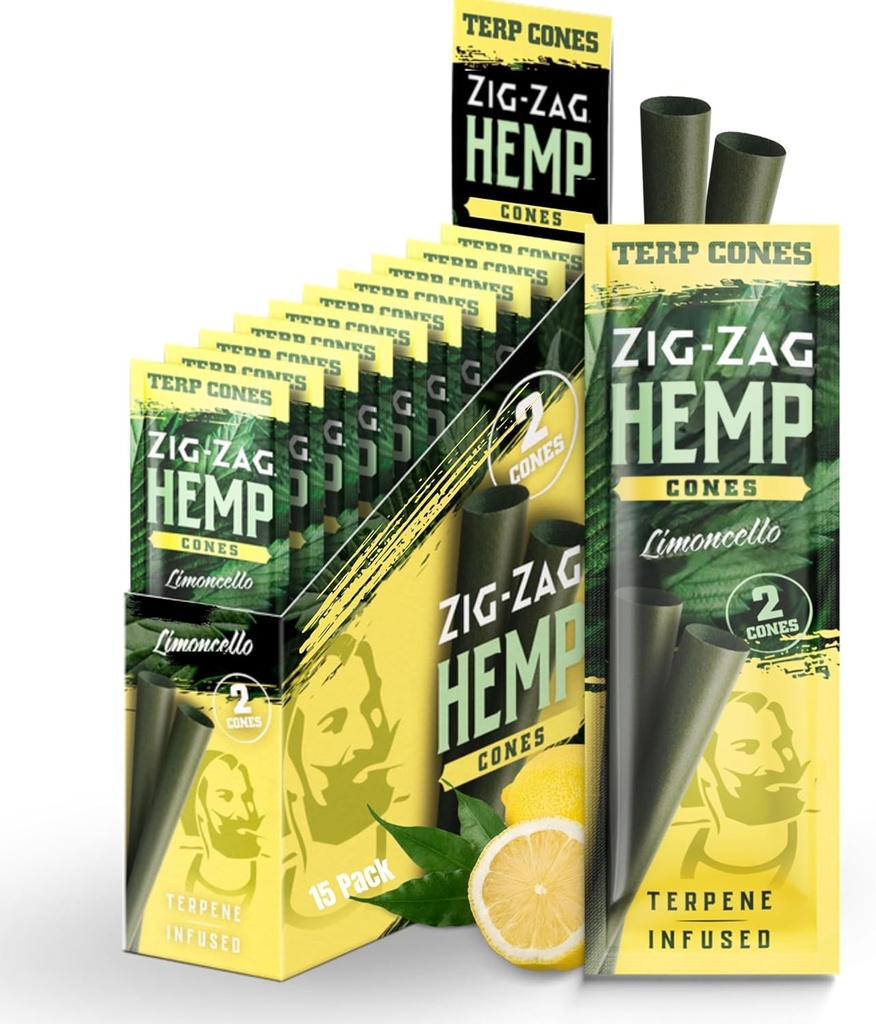 ZIG ZAG Terpene Infused Cones Limoncello 2/15ct