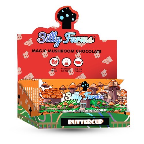 SILLY FARMS Magic Mushroom Chocolate Bar Buttercup 10ct