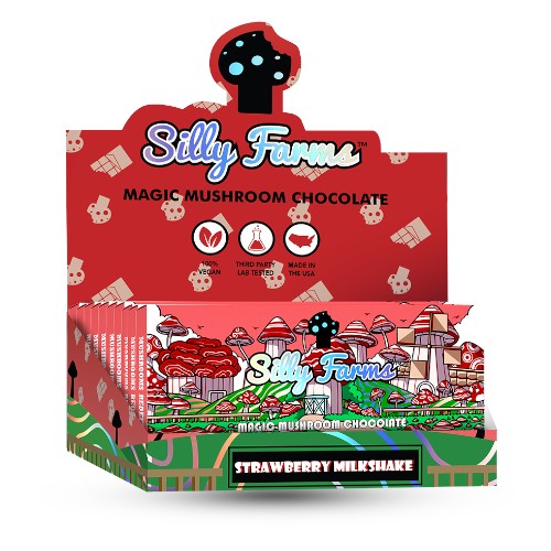 SILLY FARMS Magic Mushroom Chocolate Bar Strawberry Shake 10ct