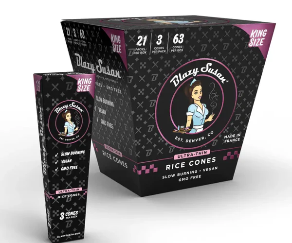 BLAZY SUSAN Rice Cones Display King Size 3/21ct