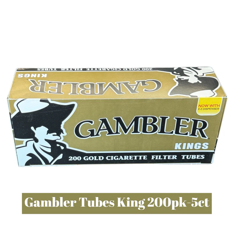 GAMBLER Cigarette Tubes Gold King Size 200/5ct