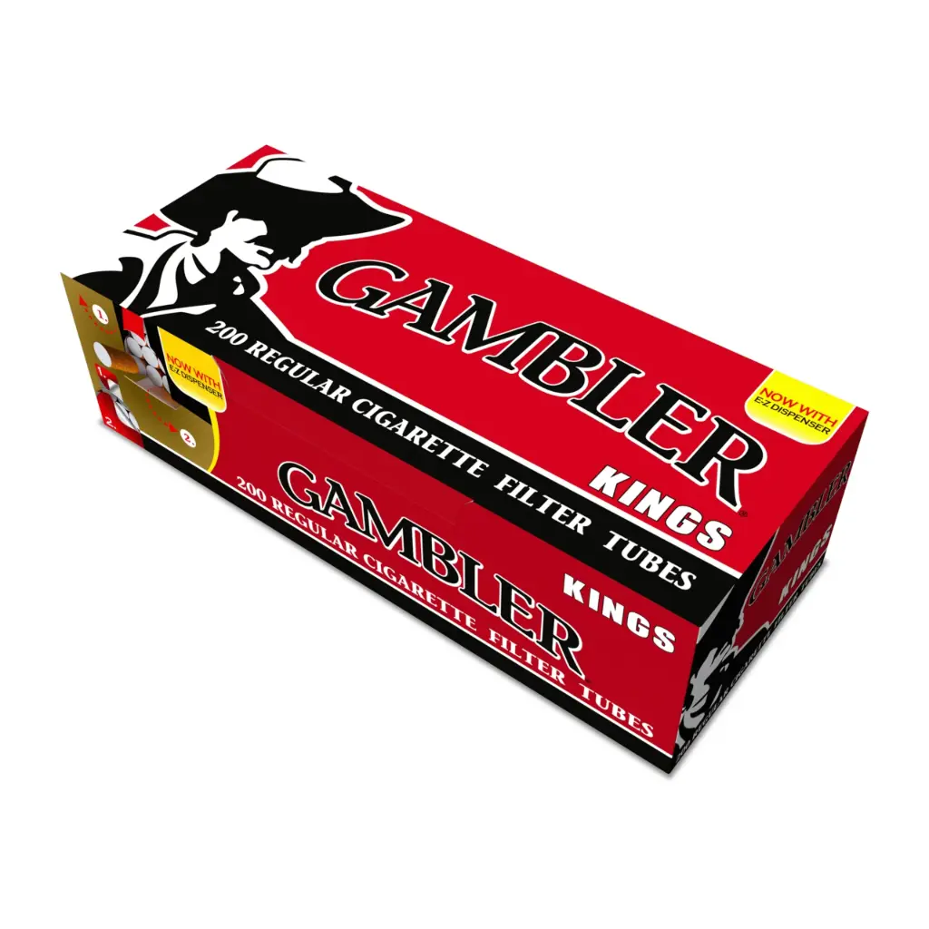 GAMBLER Cigarette Tubes Regular King Size 200/5ct
