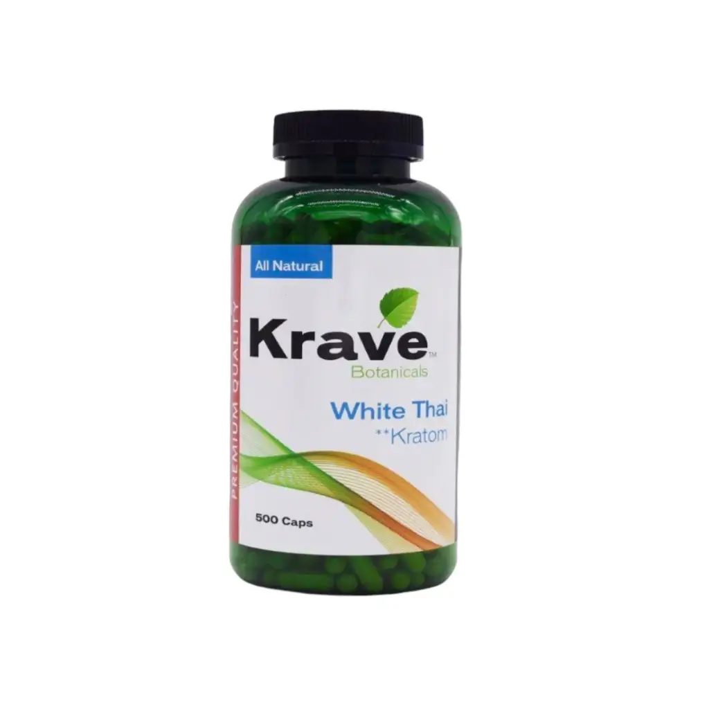 KRAVE Kratom White Thai Caplets 500/1ct