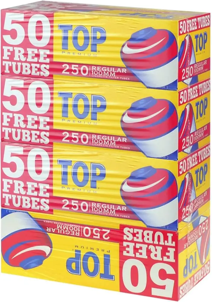 TOP Cigarette Tubes Regular 100mm 250/4ct