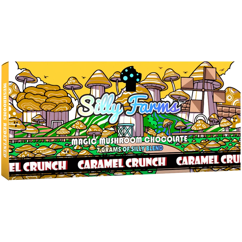 SILLY FARMS Magic Mushroom Chocolate Bar Caramel Crunch 10ct