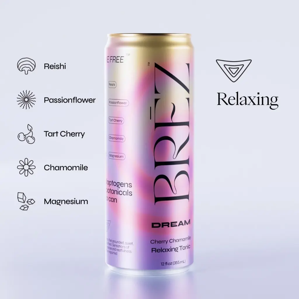 BREZ Dream Adaptogen Infused Tonic Cherry Chamomile 12oz 1ct