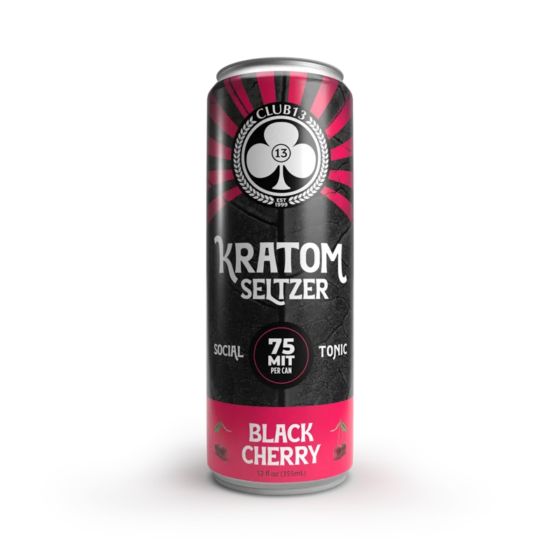 CLUB 13 KRATOM Seltzer 75MIT 12oz Black Cherry 1ct
