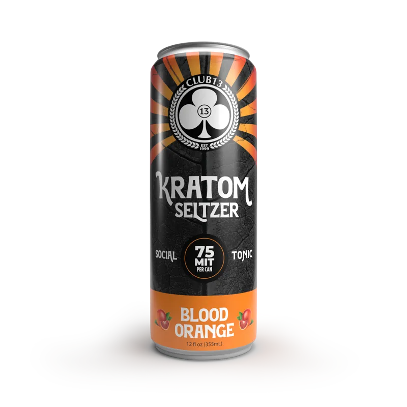 CLUB 13 KRATOM Seltzer 75MIT 12oz Blood Orange 1ct