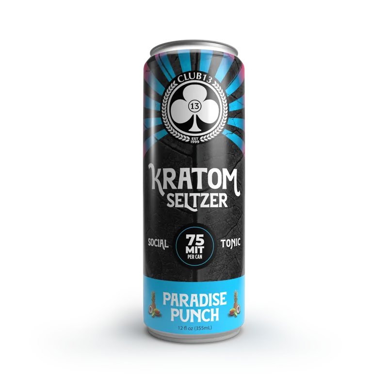 CLUB 13 KRATOM Seltzer 75MIT 12oz Paradise Punch 1ct