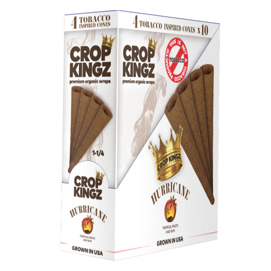 CROP KINGZ Brown Hemp Cones 11/4 Size 4-Pack Hurricane 10ct