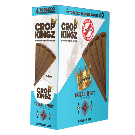 CROP KINGZ Brown Hemp Cones 11/4 Size 4-Pack Tribal Spirit 10ct