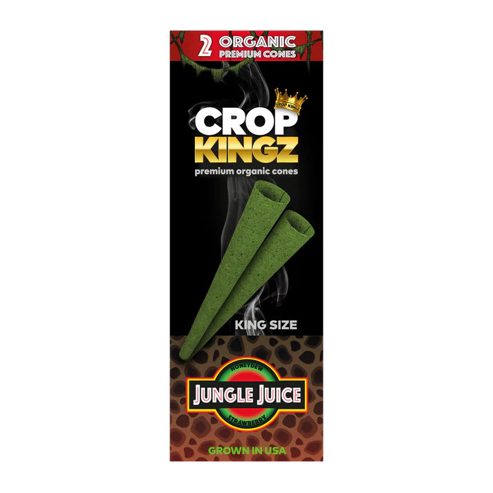 CROP KINGZ Organic Hemp Cones King Size 2-Pack Jungle Juice 10ct