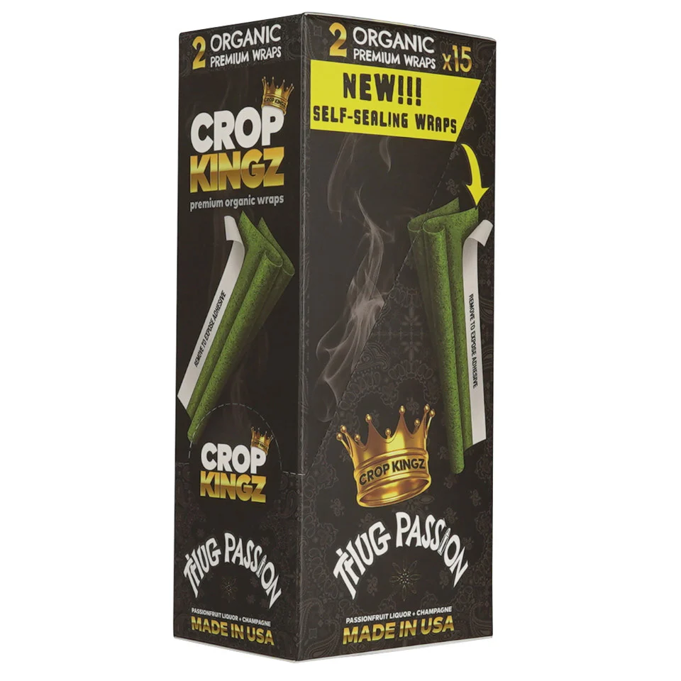 CROP KINGZ Organic Hemp Cones King Size 2-Pack Thug Passion 10ct
