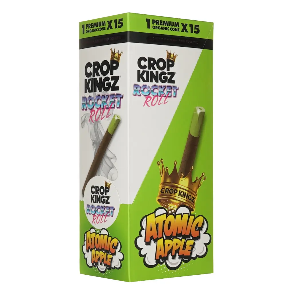 CROP KINGZ Rocket Roll Biodegradable Sugar Tips Atomic Apple 15ct