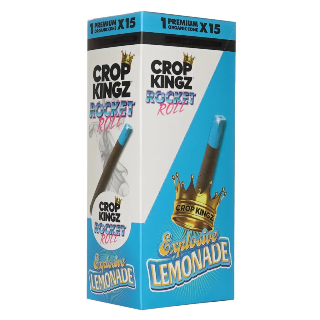 CROP KINGZ Rocket Roll Biodegradable Sugar Tips Explosive Lemonade15ct