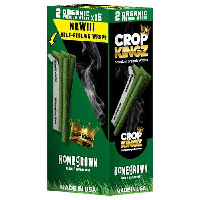 CROP KINGZ Self-Sealing Organic Wraps Homegrown 15ct
