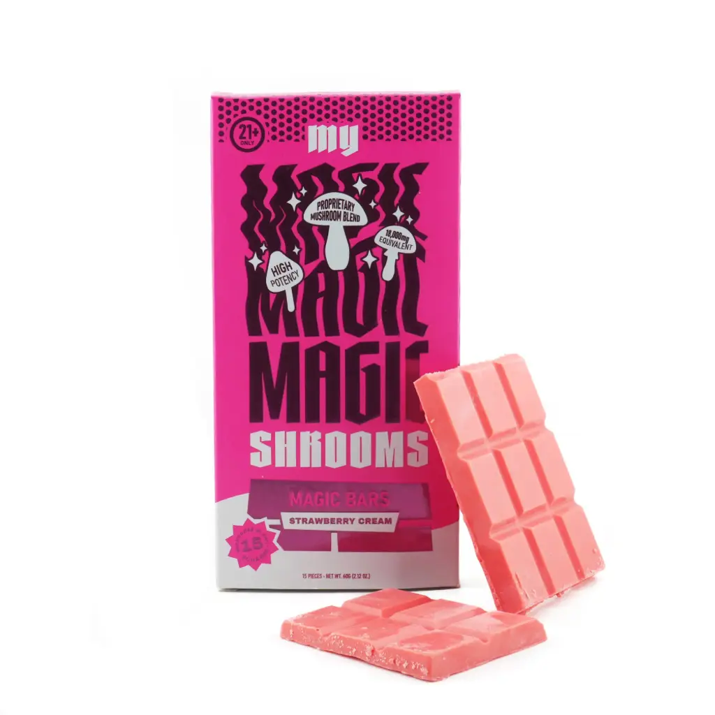 MY MAGIC SHROOMS Chocolate Bar Strawberry Cream 15/6ct