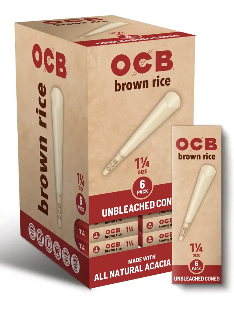 OCB Cones Rice 11/4 Size 6/24ct