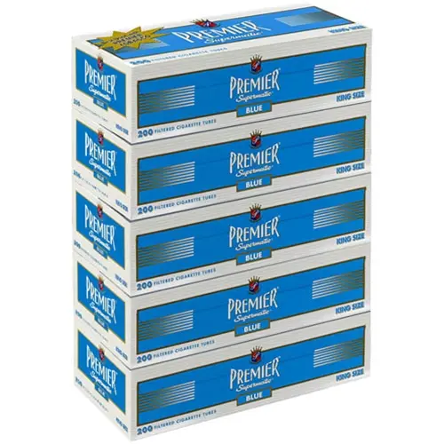 PREMIER Cigarette Tubes Blue 100mm 200/5ct