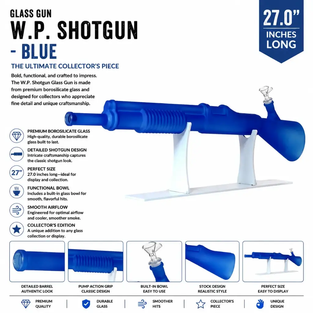 Glass Gun W.P. Shutgun (MG-955) 27.0" - Blue