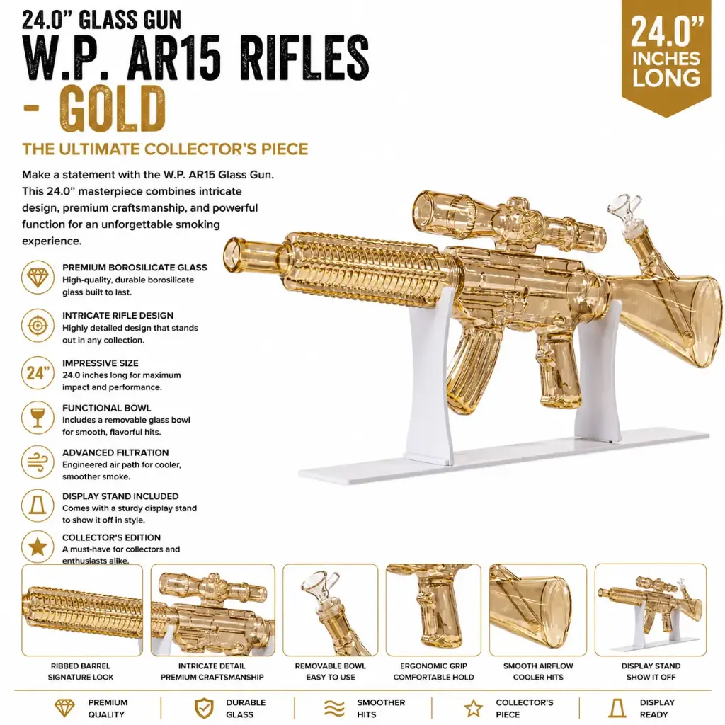 Glass Gun W.P. AR15 Rifles (MG-963) 24.0" - Gold