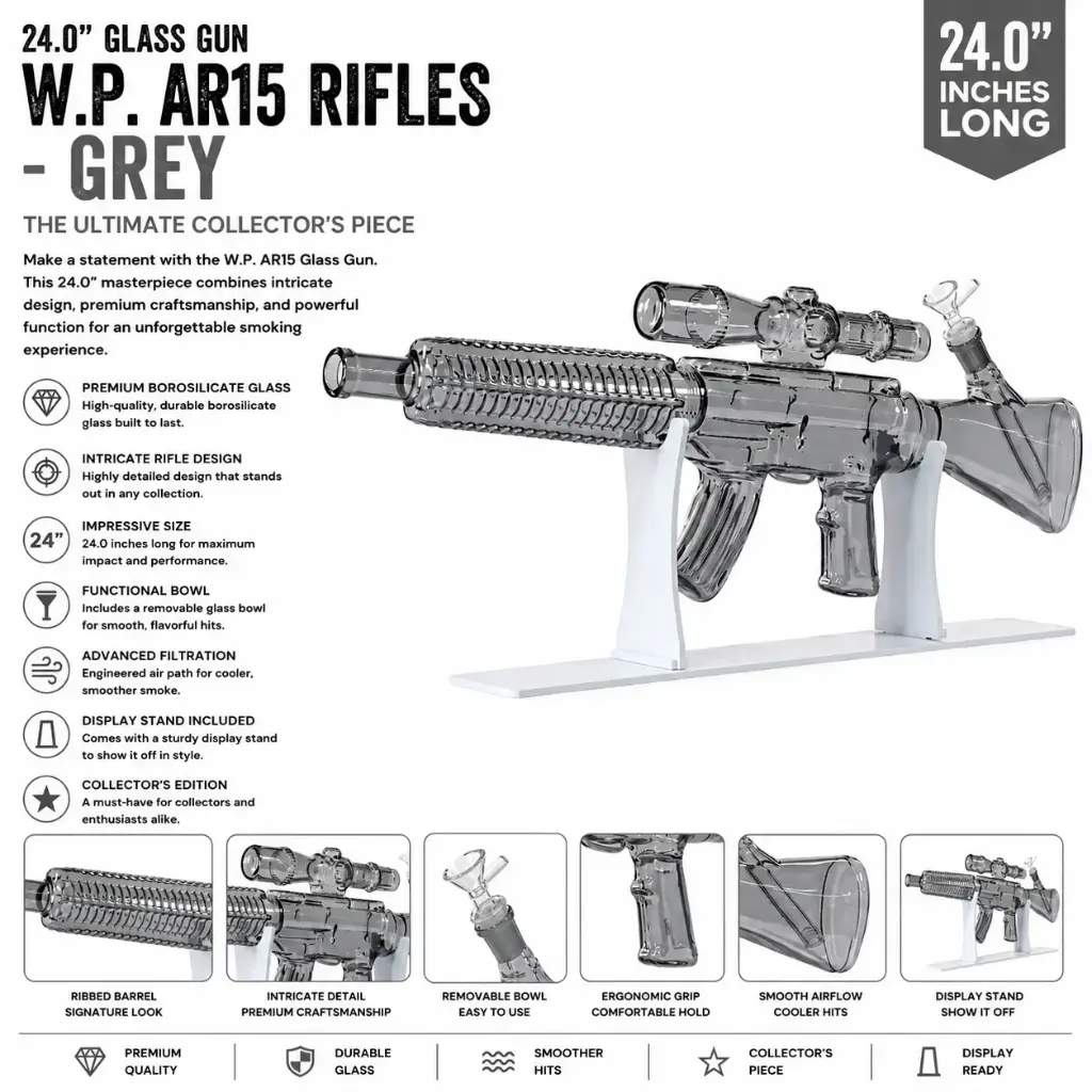 Glass Gun W.P. AR15 Rifles (MG-963) 24.0" - Grey