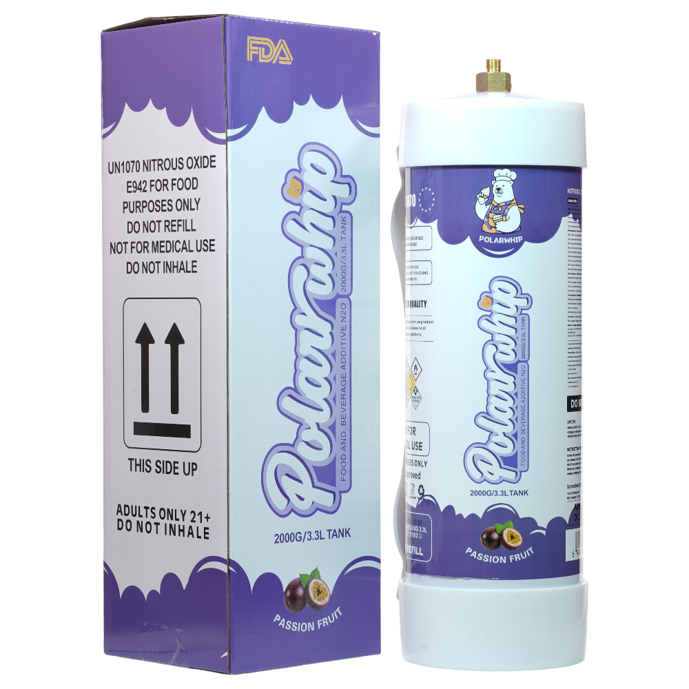 Polar Whip Chargers With Safety Relief Valve 3.3L 2000 GR-Passion Fruit (2 packs per Box)